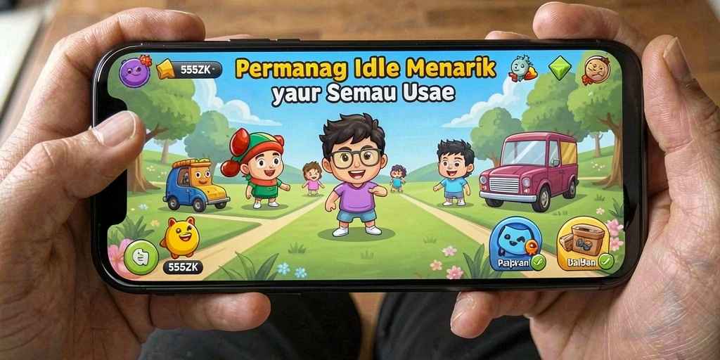 Tangkapan layar gameplay 555ZK menampilkan karakter dan misi yang menarik.