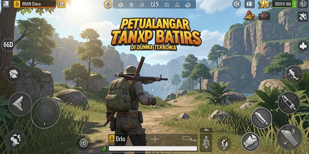 Screenshot gameplay menunjukkan aksi seru di dunia terbuka.