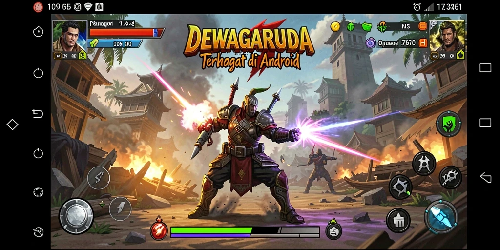 Tampilan gameplay DEWAGARUDA yang seru dan menegangkan.
