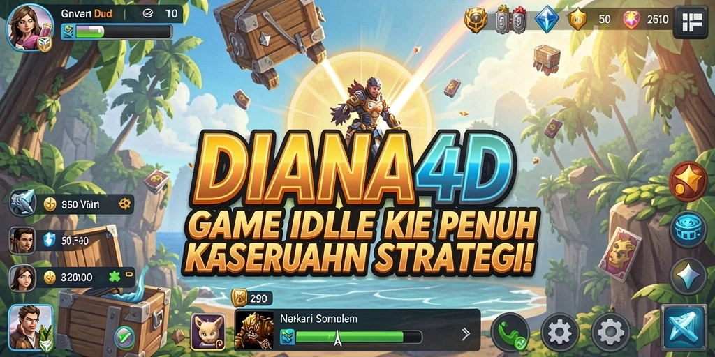 Tampilan gameplay <strong>DIANA4D</strong> yang menarik dan penuh warna dalam mode Idle.