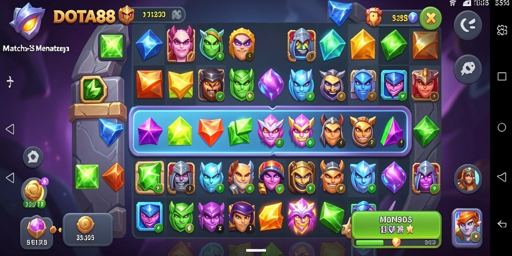 Tampilan gameplay seru dari DOTA88 dengan kombinasi warna.