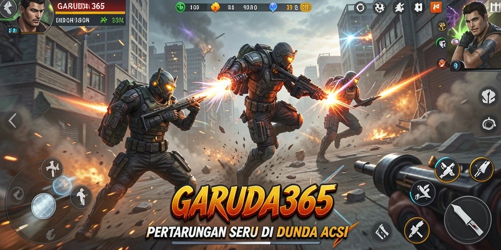 Tampilan gameplay seru GARUDA365 dengan aksi pertarungan yang intens.