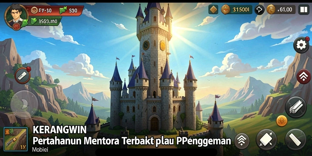 Tampilan gameplay KERANGWIN yang seru dalam Tower Defense.