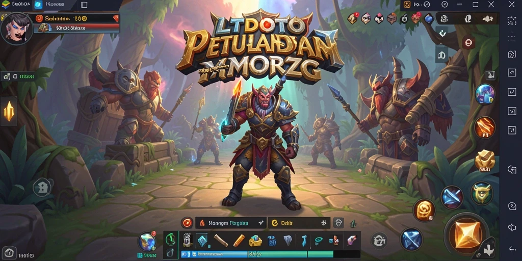 Screenshot LTDTOTO menampilkan pertempuran seru dalam dunia fantasi.