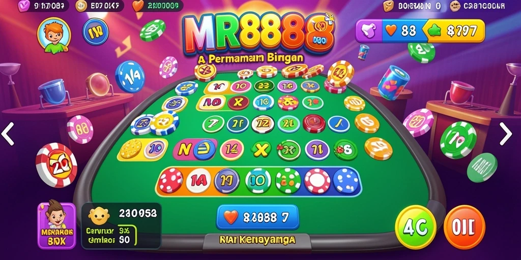 Tampilan gameplay Bingo seru di aplikasi MR888.