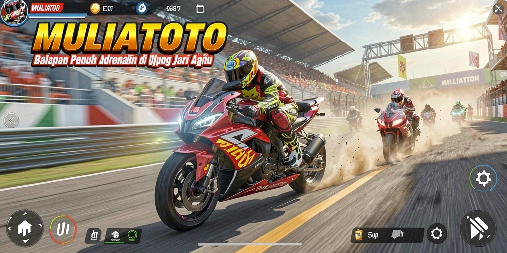 Tampilan gameplay seru dalam balapan mobil di MULIATOTO.