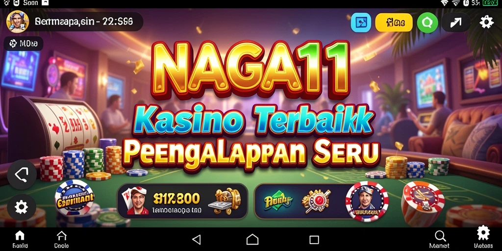 Tangkapan layar gameplay NAGA11 dengan suasana kasino yang mengasyikkan.
