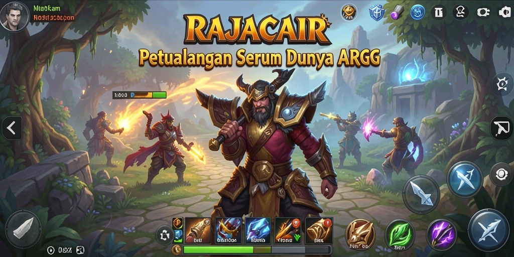 Screenshot gameplay RAJACAIR menampilkan pertempuran epic dalam dunia ARPG.