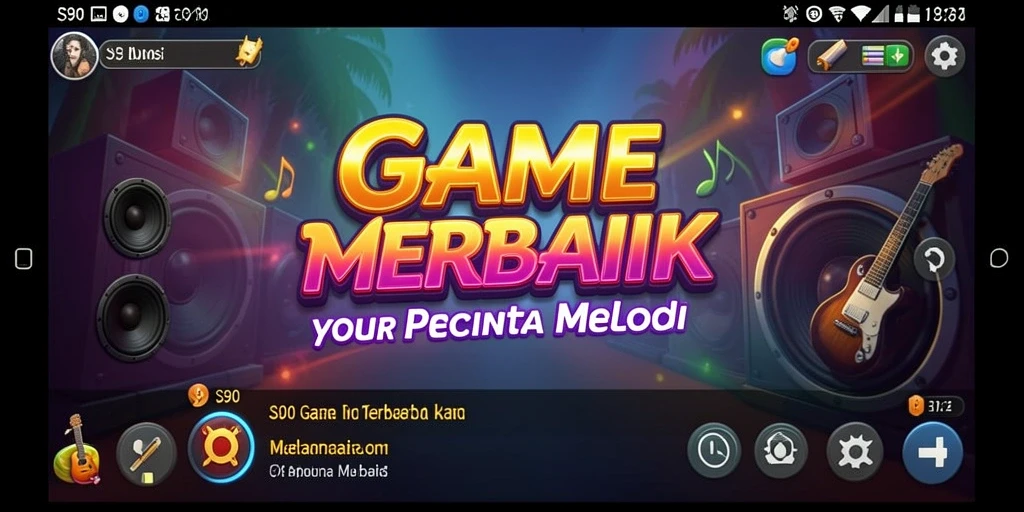 Screenshot utama S80 menunjukkan gameplay musik yang seru dan interaktif.