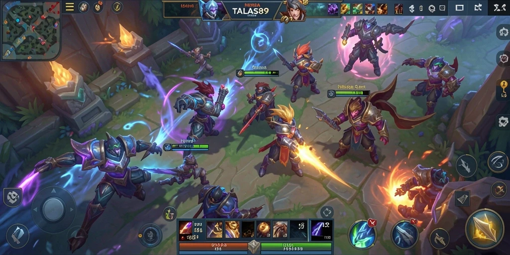 Tampilan gameplay menarik dalam TALAS89 yang menunjukkan pertempuran intens.