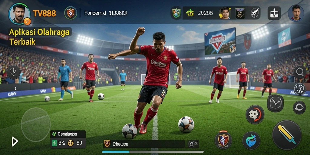 Screenshot utama menunjukkan gameplay yang dinamis dan menantang dalam TV888.
