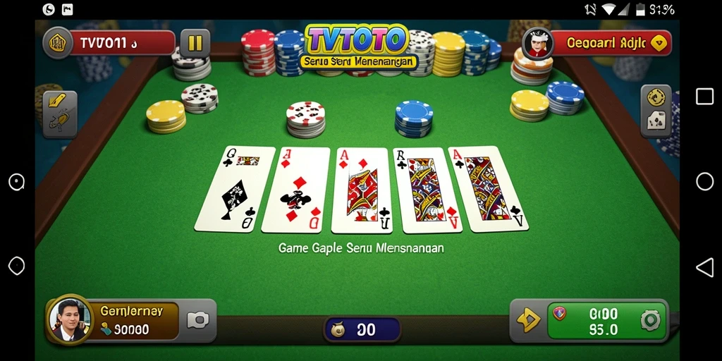 Tampilan menarik gameplay Gaple di TVTOTO.